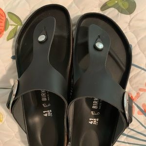 Birkenstock large Buckle black sandals
